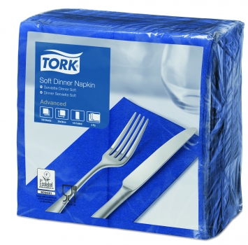 Tork Soft Dinnerservitten Dunkelblau