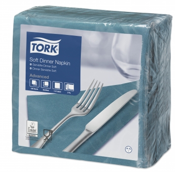 Tork Soft Dinnerservitten Blaugrün